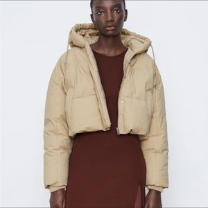 Zara Tan Puffer Jacket